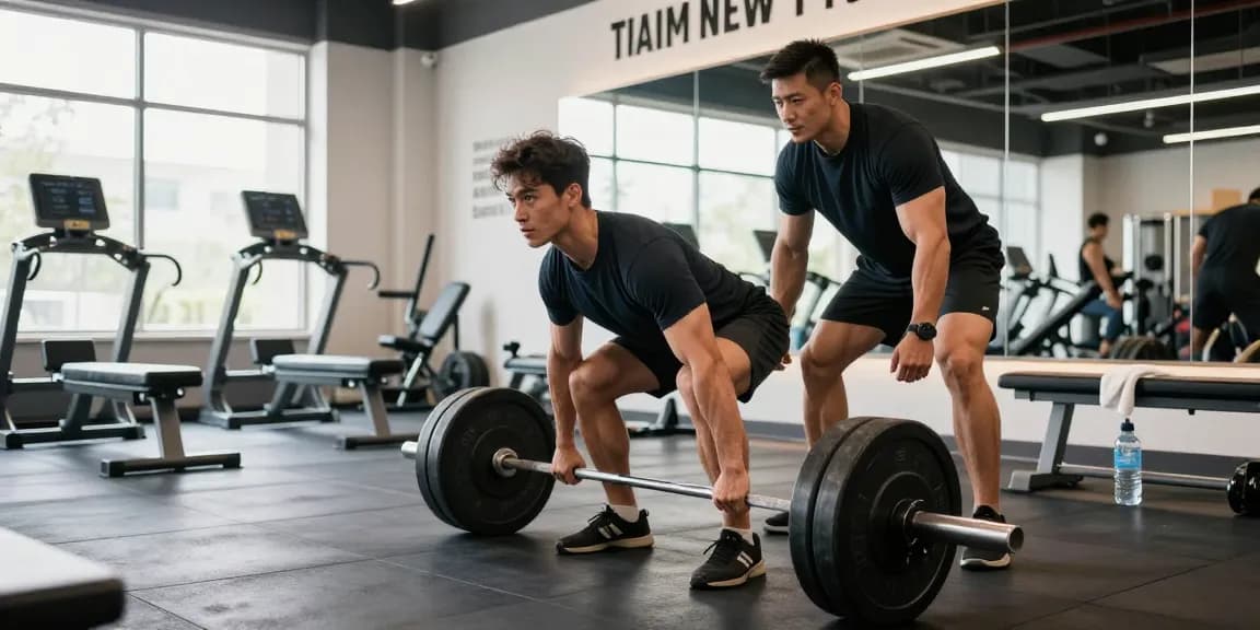 Bodybuilder lifting weights showcasing Prime Pharma Steroiden in a modern gym.