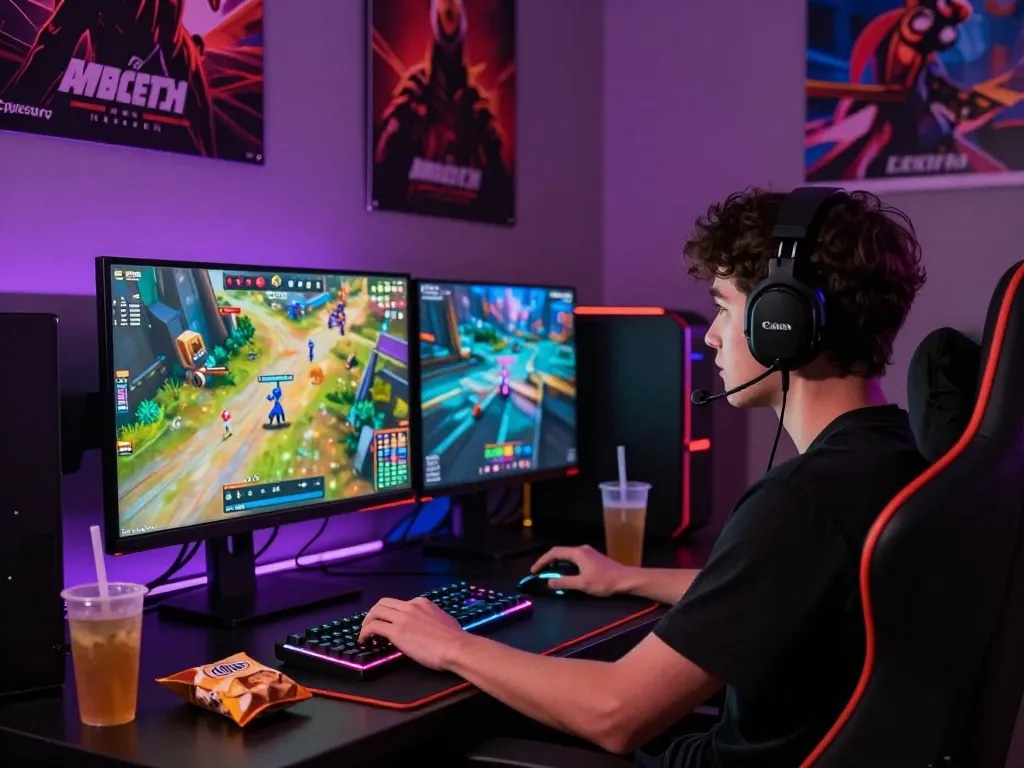 B52Club online gaming player immersed in an exciting game environment.