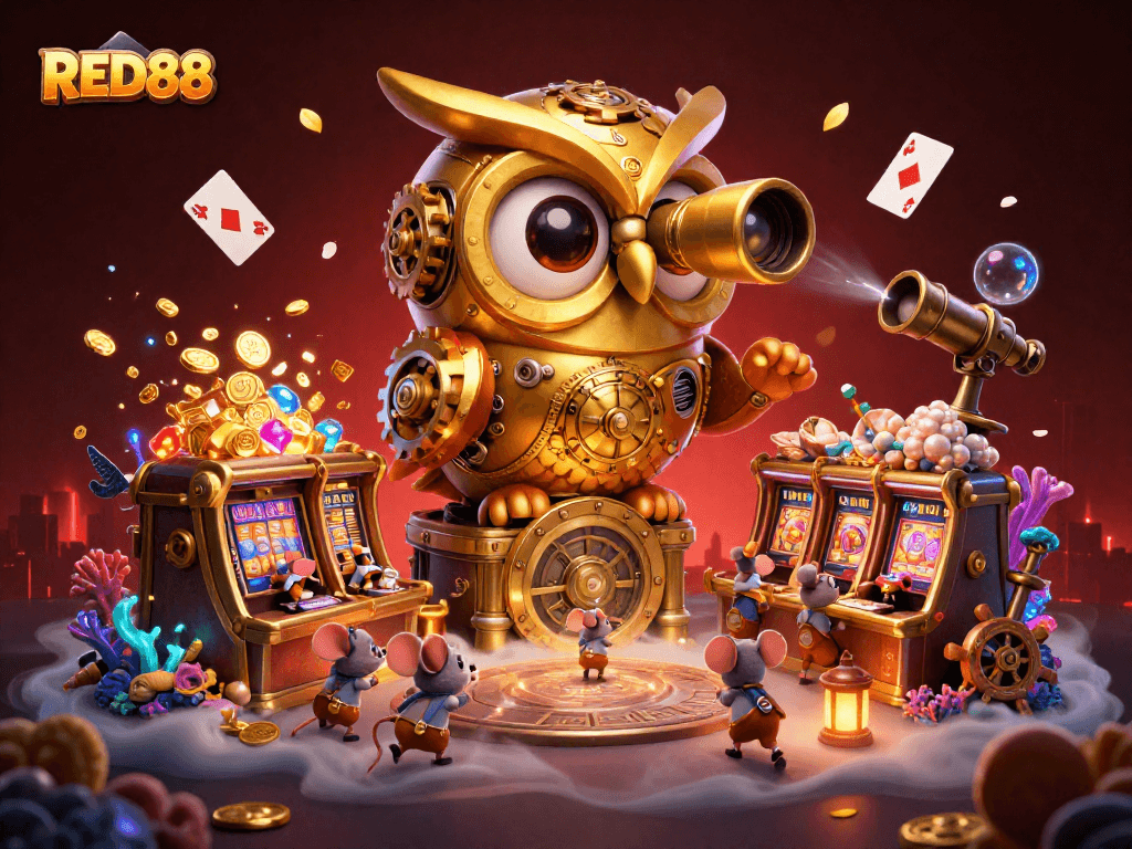 Experience the excitement at RED88 with a vibrant casino atmosphere and engaging gaming elements.