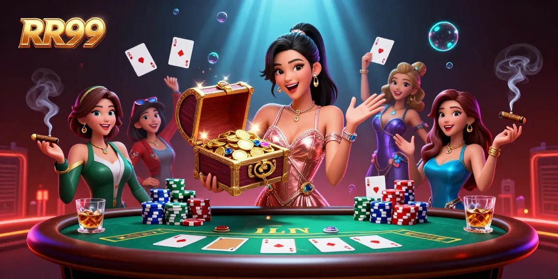 Play exciting poker at RR99 with fabulous casino treasures and vibrant game elements.