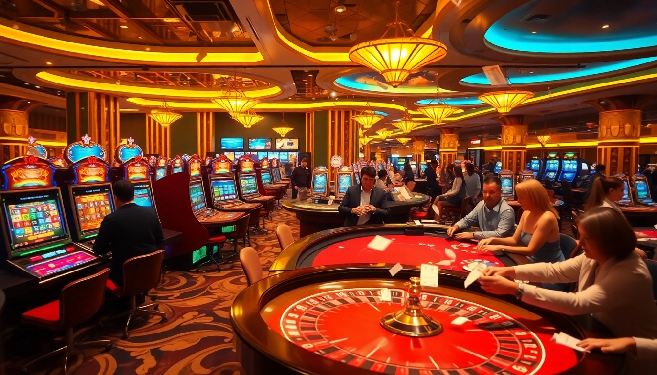 Experience the thrill of gambling with SKY88 COM at a vibrant casino filled with excitement and luxury.