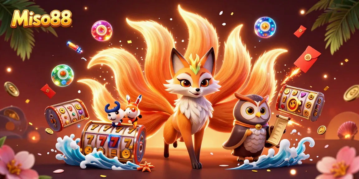 Miso88 transforms gaming experiences with vibrant slot reels and enchanting spirit characters in action.