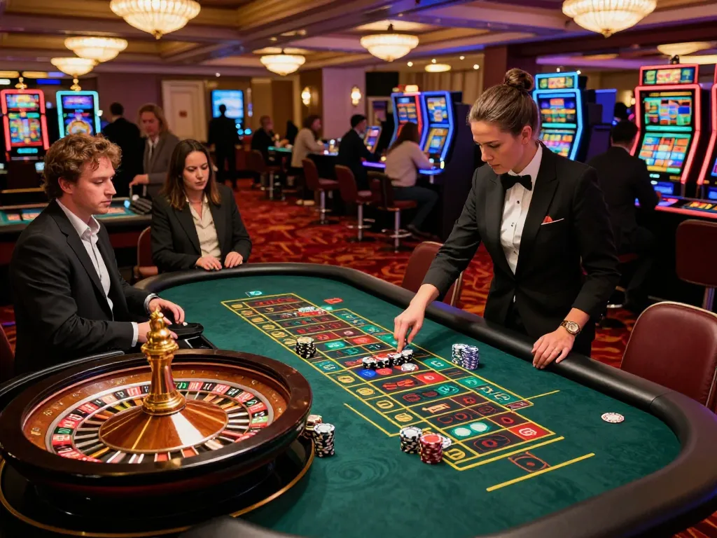 Players engaging in an exhilarating roulette game at a TX88 casino table, capturing the vibrant atmosphere.
