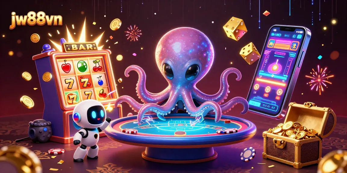 Experience thrilling gameplay at jw88vn with an exciting alien-themed casino illustration.