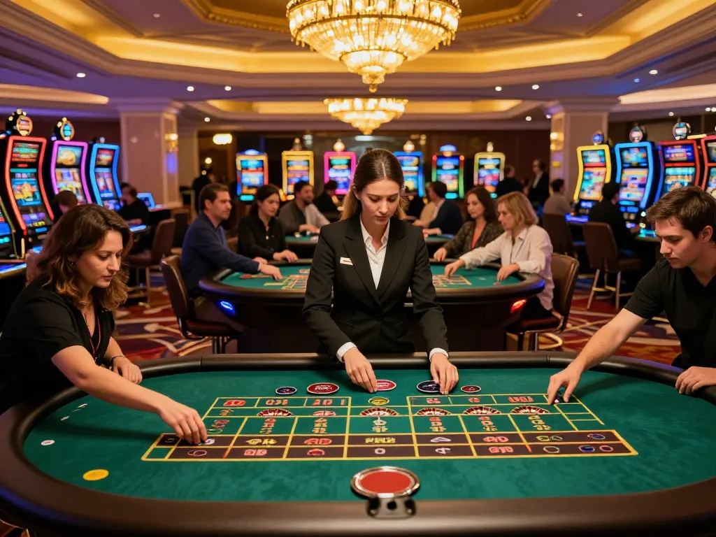 Players engaged at roulette tables in a lively casino atmosphere showcasing B52CLUB excitement
