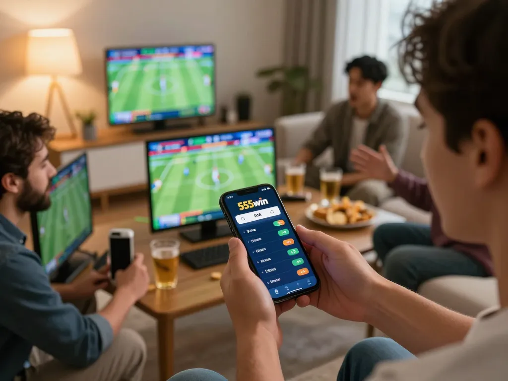 Experience live betting on 555win through smartphone in an exciting home sports betting environment