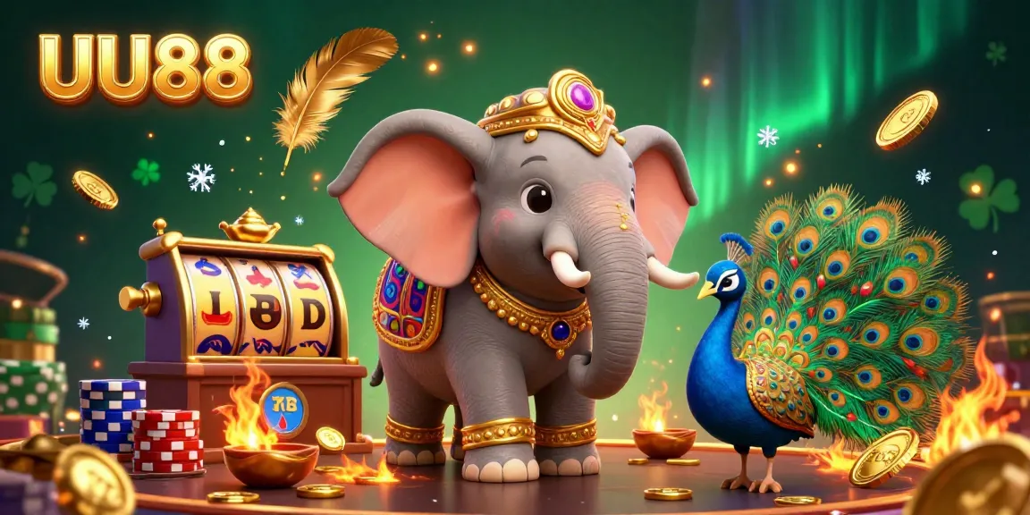 UU88 immerses players in a vibrant and energetic 3D casino experience with colorful games and decorations.