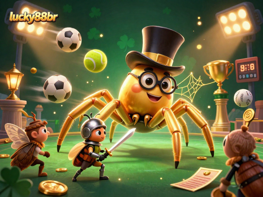Engage with lucky88br as the golden tarantula and beetle knight create a dynamic casino scene.