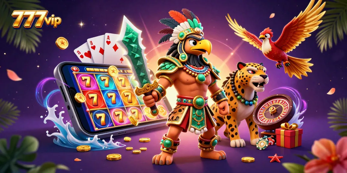 Experience thrilling gameplay at 777vip with spinning slot reels, golden coins, and dynamic game elements.