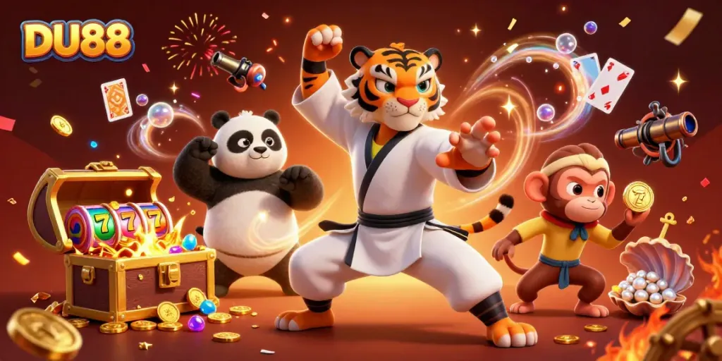 DU88 delivers winning strategies with a 3D illustration of casino excitement and adventure.