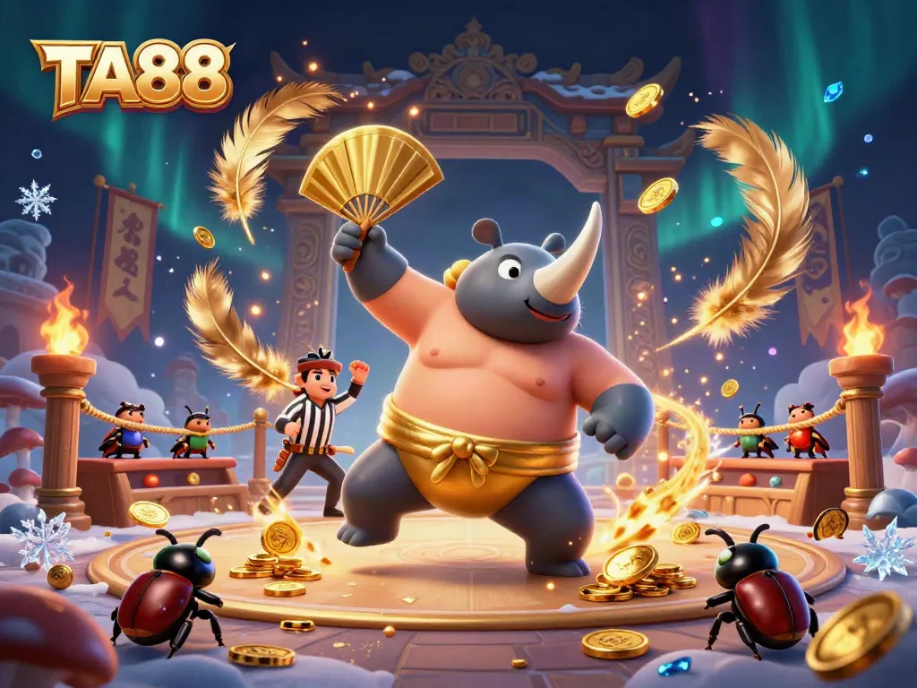 TA88 brings thrilling experiences with a vibrant scene of dynamic beetle characters showcasing exciting betting action.