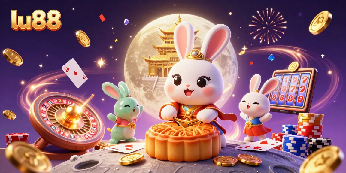 Experience the excitement at lu88 with a vibrant casino-themed illustration featuring winning poker chips.