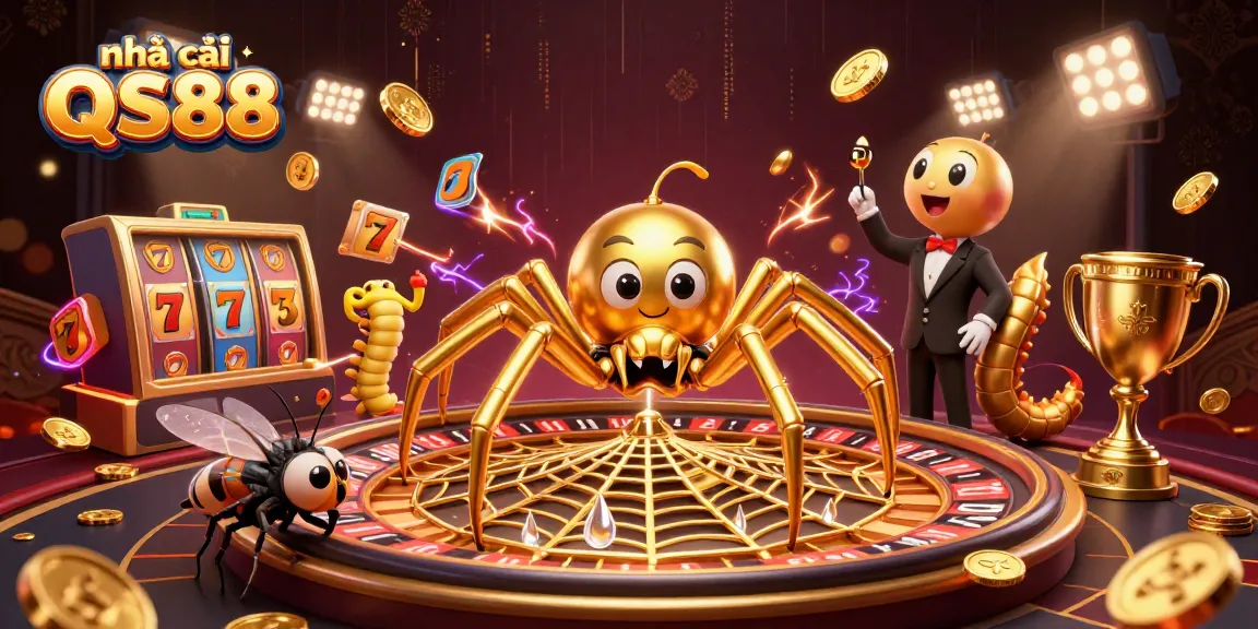 Experience the thrill of betting at nhà cái QS88 with an ultra-detailed 3D casino illustration