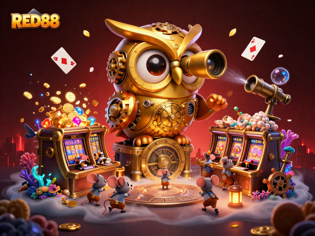 Experience the excitement at RED88 with a vibrant casino atmosphere and engaging gaming elements.