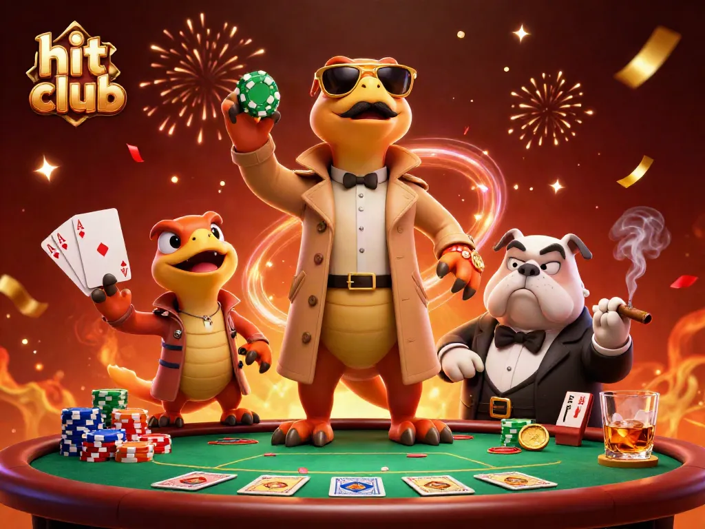 Experience hit club excitement with a dynamic poker showdown featuring raptors in disguise.