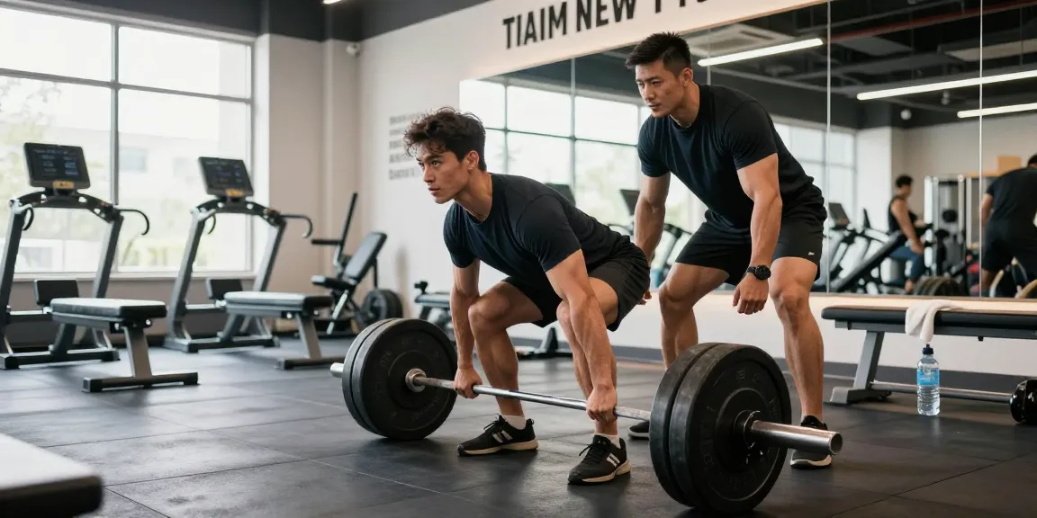 Bodybuilder lifting weights showcasing Prime Pharma Steroiden in a modern gym.