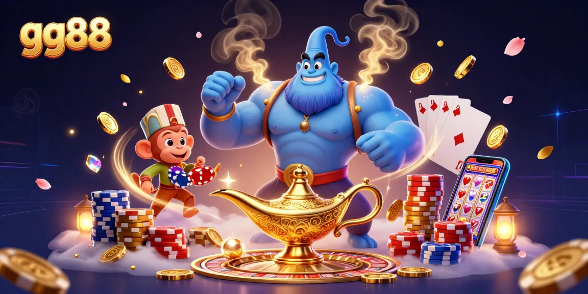 Experience the excitement of gg88 with the magical genie and treasure-filled casino adventure.