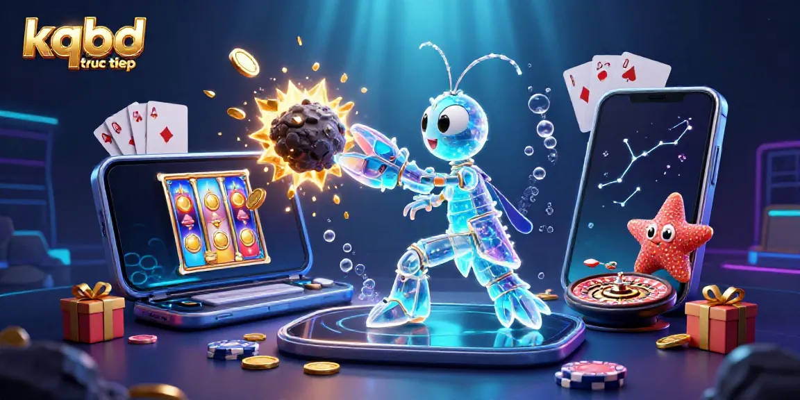 Engaging kqbd truc tiep scene with colorful slot game and cartoon characters striking dynamic action.