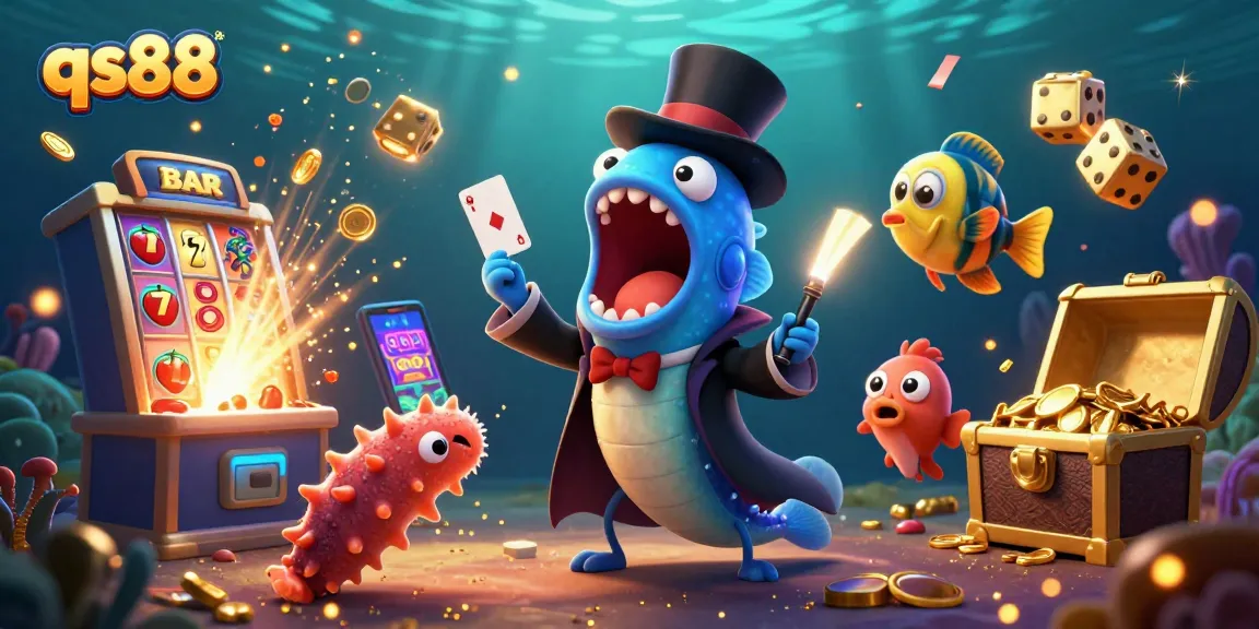 Spin and win big with qs88 in a vibrant casino underwater magic scene.