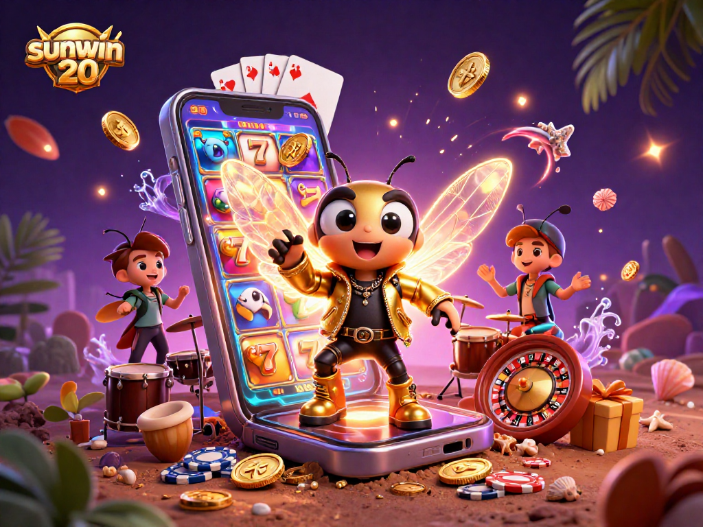 Engage with the exciting sunwin 20 gaming world featuring a vibrant 3D casino scene.