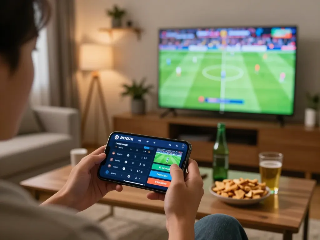 Player engaged in exciting online sports betting on DA88 app during live game event.