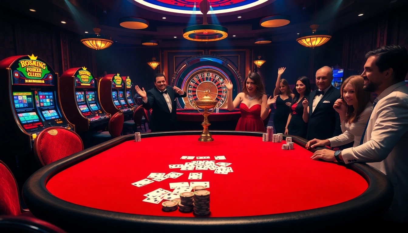 Nohu-themed vibrant casino scene with elegant players at a gambling table.