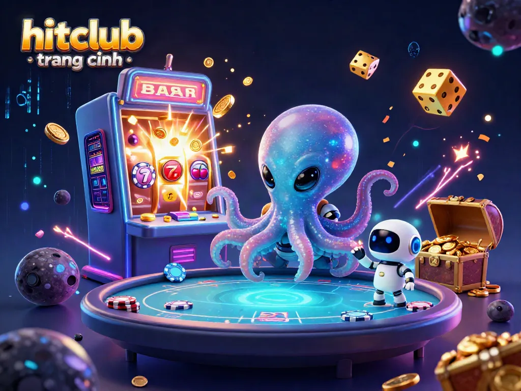 Engage in exciting gameplay at hitclub trang chính with a vibrant alien casino scene.