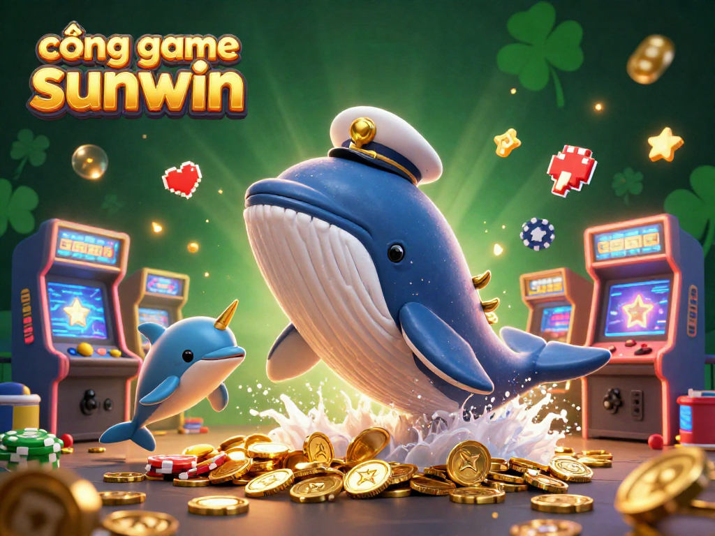 Engage with cổng game sunwin through an exciting 3D scene filled with playful characters and vibrant gaming elements.