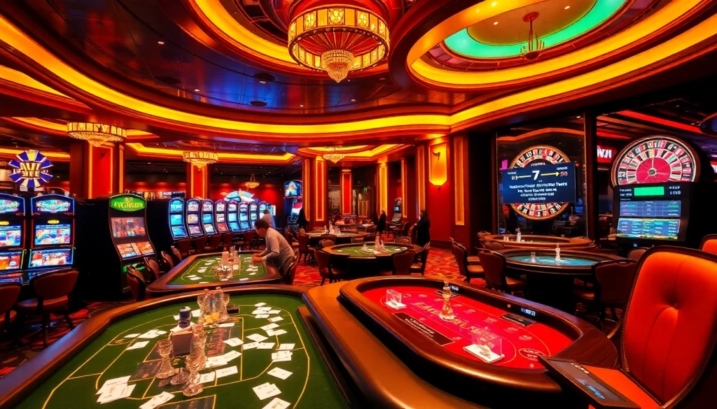 Experience high-stakes excitement at 7mcn with thrilling poker tables and vibrant slot machines.
