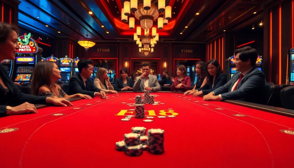 Experience the thrill of betting at F168's luxurious casino gaming table.