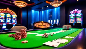 Players engaging in exciting table games at Nhà cái 79KING, showcasing a vibrant casino atmosphere.