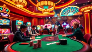 Experience thrilling games at s8 top with professional players at the casino table.