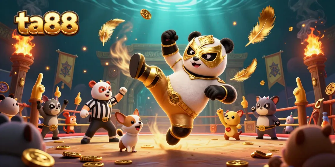 Experience thrilling moments at ta88 with animated characters and exciting game elements in a dynamic scene.