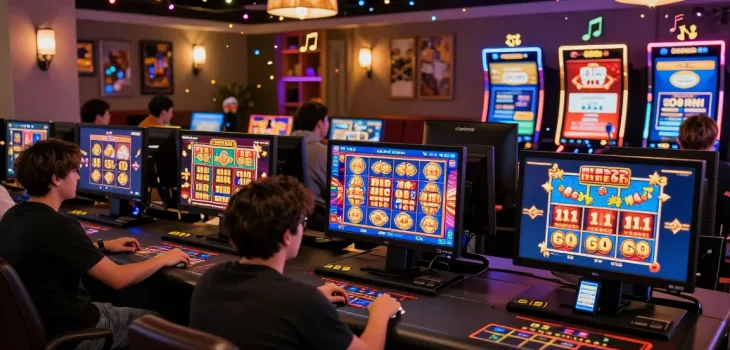 Exciting lc88 online casino gaming scene with vibrant graphics and players enjoying their experience.
