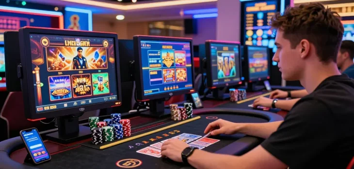 Exciting gaming scene at QS88 showcasing vibrant online casino atmosphere.