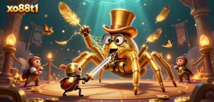 Experience thrilling betting action at xo88t1 with golden symbols and animated characters.