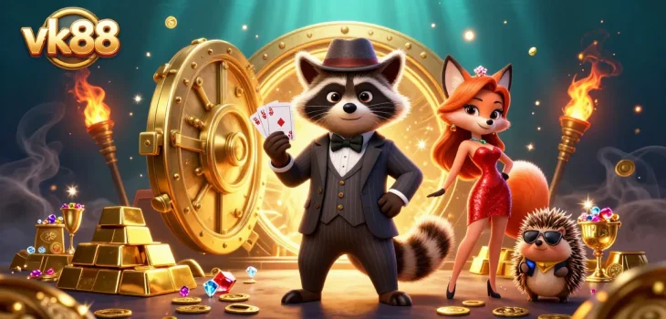 Experience exciting gameplay at vk88 with charming characters set amidst a wealth of treasures.