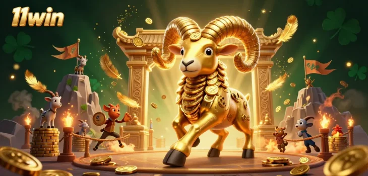 Experience thrilling action with 11win in a vibrant casino showdown featuring dynamic gold elements.
