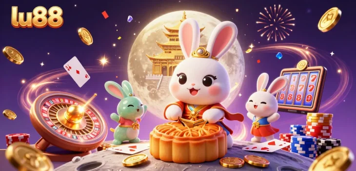 Experience the excitement at lu88 with a vibrant casino-themed illustration featuring winning poker chips.