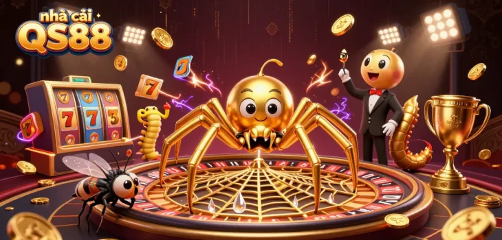 Experience the thrill of betting at nhà cái QS88 with an ultra-detailed 3D casino illustration
